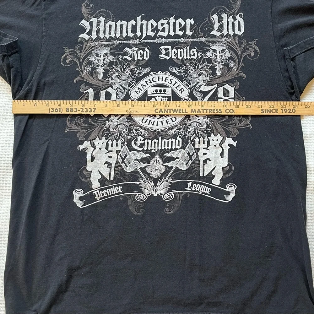 Manchester United Size XLT Black 100% Cotton TShirt MU LTD. - Picture 7 of 7